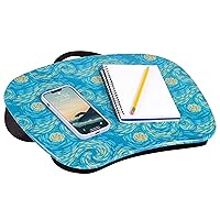 LAPGEAR MyStyle Portable Lap Desk with Cushion - Starry Blue - Fits up to 15.6 Inch Laptops - Style No. 45339