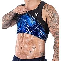 Kewlioo Men's Heat Trapping Pullover Sweat Enhancing Vest - Sauna Suit Shirt Compression Vest Shapewear Top for Gym Excersize