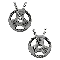 Shields of Strength Men's Antique Finish Grip Plate Necklace-Phil.4:13
