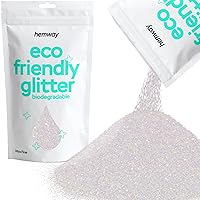 Hemway Eco Friendly Biodegradable Glitter 100g / 3.5oz Bio Cosmetic Safe Sparkle Vegan For Face, Eyeshadow, Body, Hair, Nail And Festival - Ultrafine (1/128