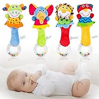 Baby Soft Rattles Toys - Infant Sensory Development Hand Grip Toys