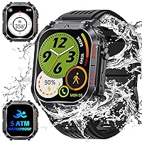 Smart Watch 5ATM Waterproof Military Smart Watch for Men(Answer/Dial Call) Rugged Smart Watch with Compass 2.02
