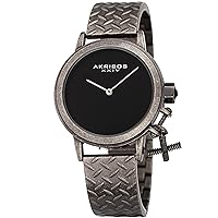 [アクリボス XXIV] Akribos XXIV 腕時計 Women's Swiss Quartz Stainless Steel Casual Watch, Color:Grey スイス製クォーツ AK966SSB レディース 【並行輸入品】