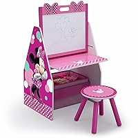 Kids Easel and Play Station – Ideal for Arts & Crafts, Drawing, Homeschooling and More - Greenguard Gold Certified, Disney Minnie Mouse
