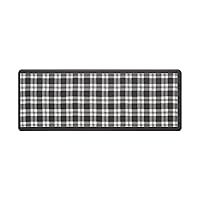 Laura Ashley – Anti-Fatigue Kitchen Mat, Grace Plaid Design, Stain, Water & Fade Resistant, Cooking & Standing Relief, Non-Slip Backing, Measures 17.5” x 48”, Black Plaid