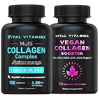 Vital Vitamins Multi Collagen Pills (150 ct) + Vegan Collagen Booster (60 ct)