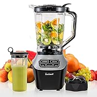 Blender for Smoothies and ices,64oz Countertop Blender and Personal Blender Combo,3 Speeds+Pulse Functions,BD02,Black