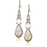 Sorrelli Women's Lotus Drop Earrings, Clear, 2