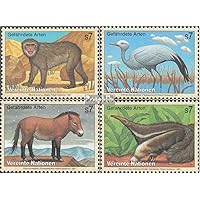 UN - Vienna 222-225 (Complete.Issue.) fine Used/Cancelled 1997 Affected Animals (Stamps for Collectors) Other Mammals (Monkeys/Dinosaurs/Elephants ...)
