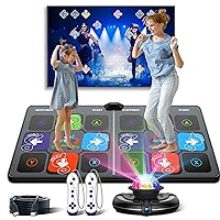 LATIMERIA Dance Mat for Adult Kids, Electronic Dance mat Double User Yoga Dance mat with HD Camera Game Multi-Function Host,Wireless Handle, Non-Slip Dance Pad
