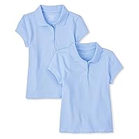 The Children's Place girls Short Sleeve Pique Polo 2 pack