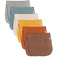 Gerber Baby Unisex Muslin Burp Cloths 6-Pack, Multi Browns, Large Size 20