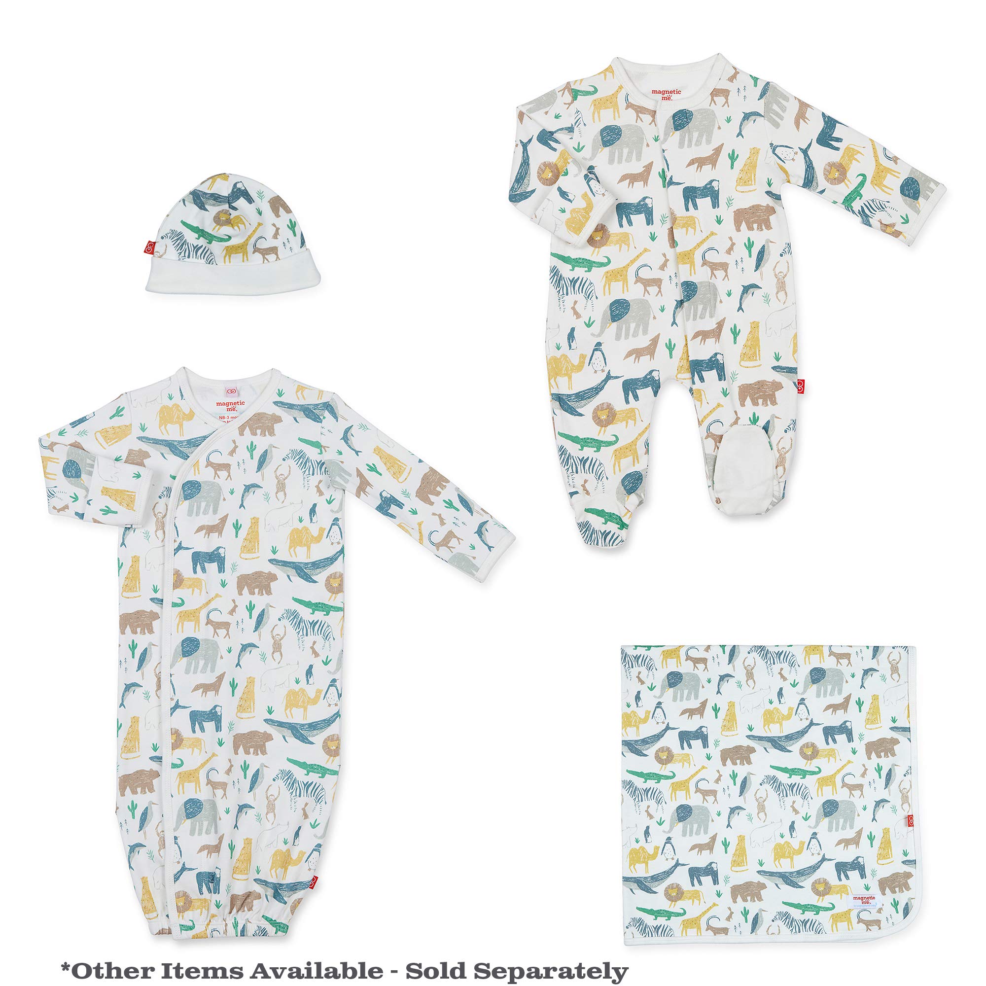 Magnetic Me Footie Pajamas 100% Organic Cotton Baby Sleepwear Quick Magnetic Fastener Sleeper
