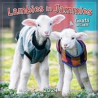 Lambies in Jammies & Goats in Coats 2024 Wall Calendar, 12