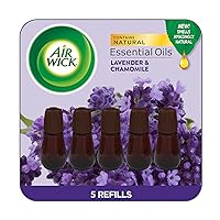Air Wick Essential Mist Refill, 5 ct, Lavender and Almond Blossom, Essential Oils Diffuser, Air Freshener