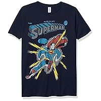 Warner Brothers Superman Electrified Boy's Premium Solid Crew Tee