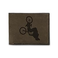 Men's Bmx And Mtb Rider -7 Handmade Genuine Pull-up Leather Wallet MHLT_03