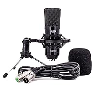 CAD Audio GXL1800 Large Format Side Address Condenser Microphone- Perfect for Studio, Podcasting & Streaming, Black