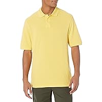 Amazon Essentials Men's Regular-Fit Cotton Pique Polo Shirt (Available in Big & Tall), Yellow, X-Large