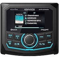 Kenwood KMR-XM500 EXCELON Marine Receiver, Bluetooth, 2.7 Inch LCD, Weatherproof, AM/FM/Weather Band Tuner, Rear Camera Input