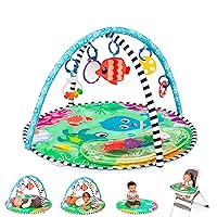 Sea Floor Explorers 2-in-1 Water Mat Portable Tummy Time Activity Play Gym