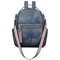 FADEON Mini Backpack Purse for Women, Designer Leather Cute Roomly Backpacks, Daily Ladies Shoulder Backpack Fashion Handbag