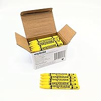 Bulk Wrapped Crayons Box of 52 (YELLOW) for Crafting, Parties, Kids - Paper Wrapped - Safety Tested Compliant with ASTM D-4236
