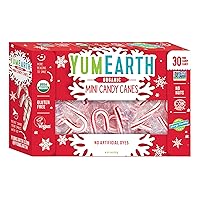 YumEarth Organic Holiday Mini Candy Canes, 30 Count