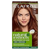 Natural Instincts Demi-Permanent Hair Dye, 6R Light Auburn Hair Color, Pack of 1