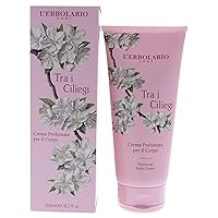 L’Erbolario Trai I Ciliegi Perfumed Body Cream - Moisturizing Cream for Dry Skin - Cherry Blossom Extract - With Coconut and Cocoa Butter - 6.7 oz