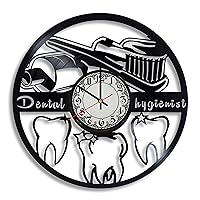 Dental Hygienist Vinyl Record Wall Clock, Dental Hygienist Gift for Any Occasion, Dentist Office Decor, Orthodontics Art
