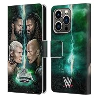 Head Case Designs Officially Licensed WWE Key Art Poster Wrestlemania 40 Leather Book Wallet Case Cover Compatible with Apple iPhone 14 Pro