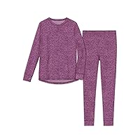 Cuddl Duds Climate Right Girls Fleece Long-Sleeve Top & Bottom Set (Multiple Colors Availiable)