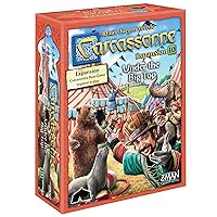Carcassonne Under the Big Top Board Game EXPANSION - Thrilling Circus Adventures Await! Medieval Strategy Game for Kids and Adults, Ages 7+, 2-6 Players, 45 Minute Playtime, Made by Z-Man Games