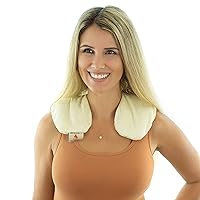 Bed Buddy Neck Pillow Heating Pad for Neck and Shoulders with Moist Heat & Aromatherapy, Lavender & Chamomile, White