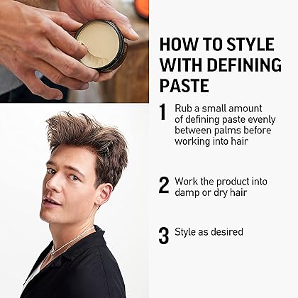 AMERICAN CREW Men's Hair Defining Paste (OLD VERSION), Medium Hold Hair Gel with Low Shine, 3 Oz (Pack of 1)