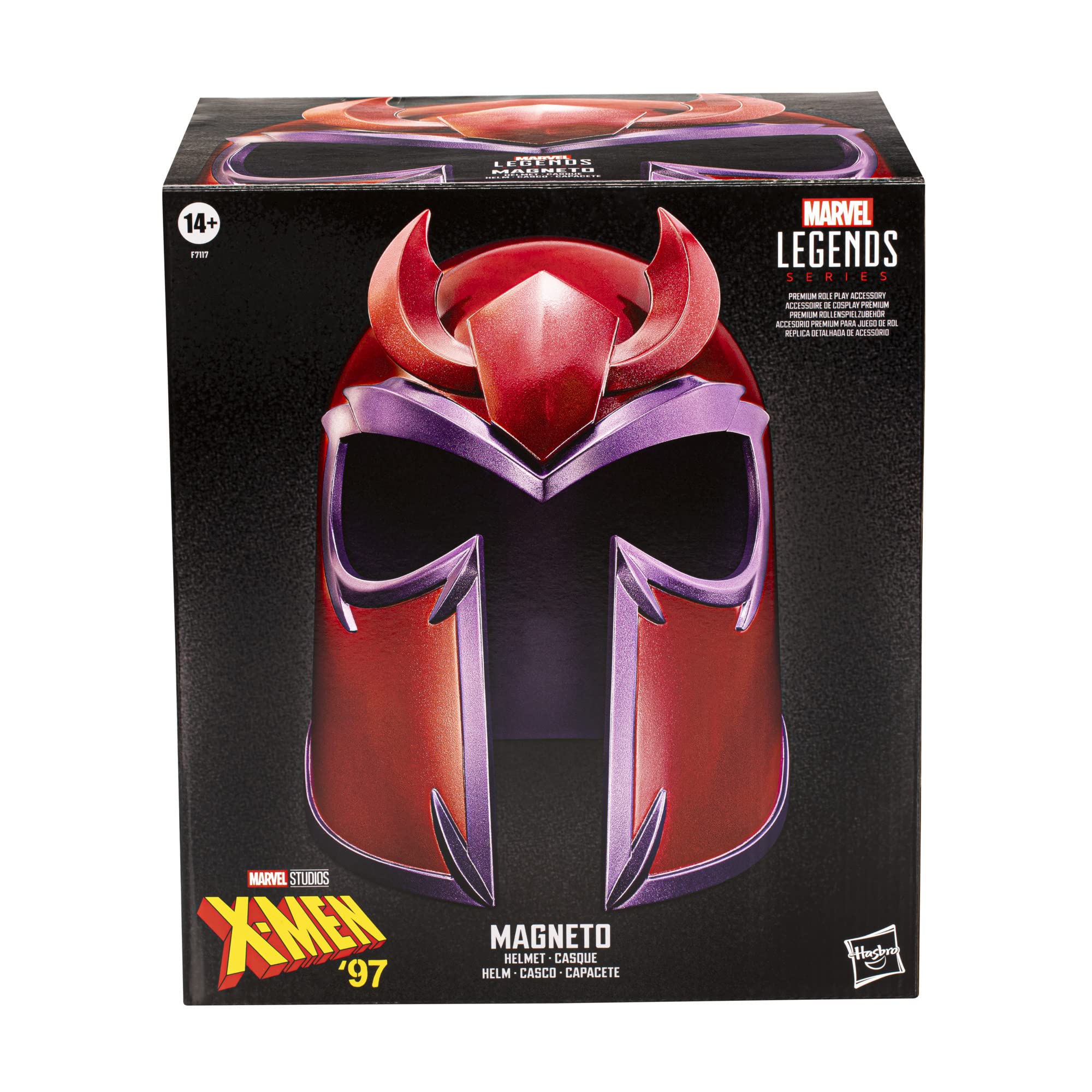 Marvel Legends Series Magneto Premium Roleplay Helmet, X-Men ‘97 Adult Roleplay Gear, Red