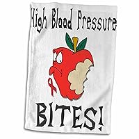 3dRose Funny Awareness Support Cause High Blood Pressure Mean Apple - Towels (twl-120542-1)