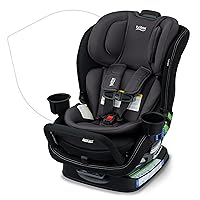 Poplar S Convertible Car Seat, 2-in-1 Car Seat with Slim 17-Inch Design, ClickTight Technology, Stone Onyx
