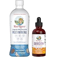 MaryRuth Organics Liquid Mineral Supplement for Women, Men, & Kids for Sleep Support, Immune Support, Bone & Nerve Health, and Quercetin Supplement Drops Bioflavonoid for Immune Health, Vegan, Non-GMO