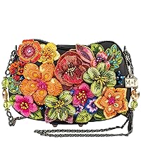 Mary Frances Pick Me & Blooming Beauty Crossbody Bags For Women, Shoulder Bag with Zipper Pull, Handmade Design, Clutch Purse
