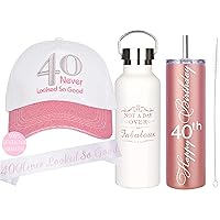 40th Birthday Gifts for Woman, Happy 40th Birthday Party Supplies, 40th Birthday Decorations, 40 Year Old Birthday Gifts Women, 40 Birthday Gifts for Woman, Gift for 40 Year Old Woman Birthday