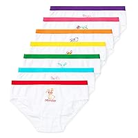 Mia Girls Tagless Bikini Underwear | 7 Pack with One for Each Day of the Week