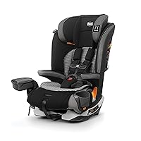 Chicco MyFit Zip Air 2-in-1 Harness + Booster Car Seat for Toddlers and Big Kids, 5-Point Harness, Belt-Positioning Booster, Zip-and-Wash Fabrics, 3D AirMesh Breathability, Q Collection , Black