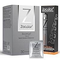 Zocuwipe Eyelid Wipes with Okra Complex - Eyelid Cleanser and Moisturizer Pads 30ct + Zocufill Elixir Eye Gel and Face Serum