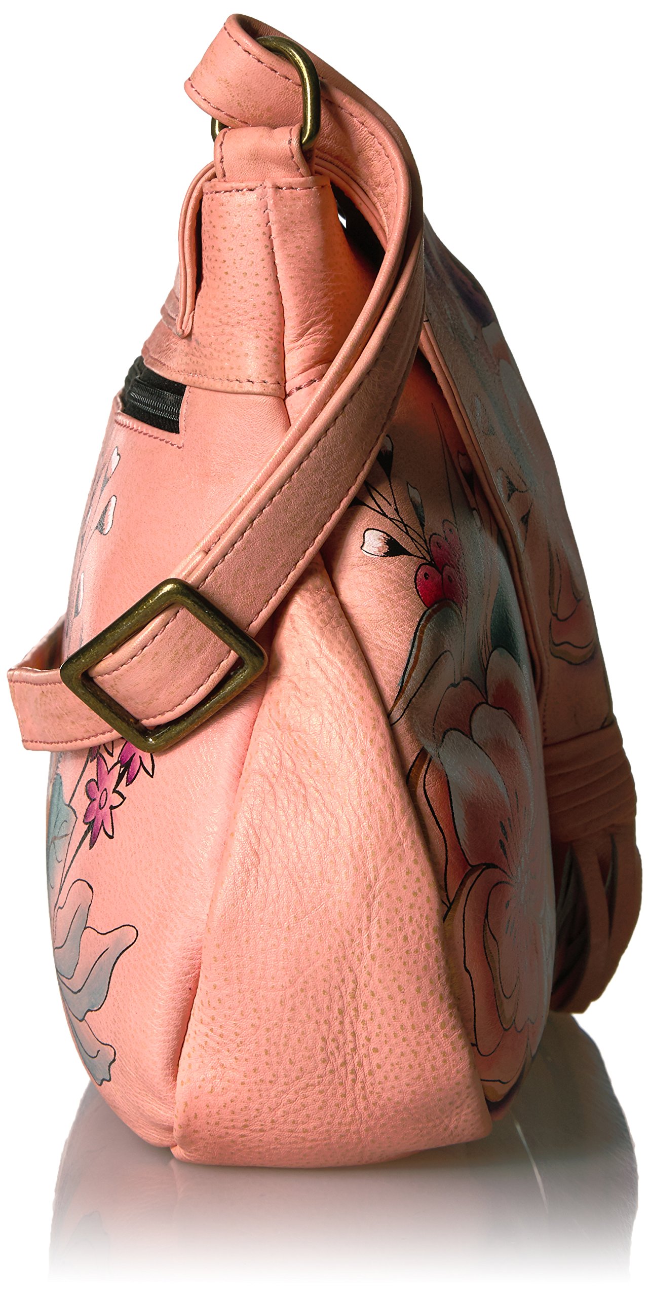Anna by Anuschka Women's Genuine Leather Medium Flap-Over Hobo Handbag