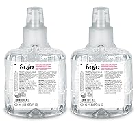Gojo Clear & Mild Foam Handwash, EcoLogo Certified, 1200 mL Foam Hand Soap Refill LTX-12 Touch-Free Dispenser (Pack of 2) - 1911-02