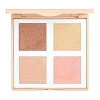 3INA MAKEUP - Vegan - Cruelty Free - The Glow Face Palette - Multicolor - Face And Body Highlighter Palette Set With Mirror - 4 Shimmer Colors - Highlighting And Contouring - Easy to Blend