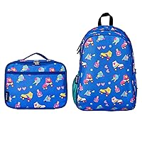 Wildkin 15 Inch Kids Backpack Bundle with Lunch Box Bag (Rad Roller Skates)
