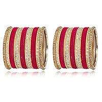 Traditional Indian Bollywood 52 Pcs Velvet Bangle Bracelet Set Ethnic Multi Color Bridal Wedding Wear Churi Jewelry